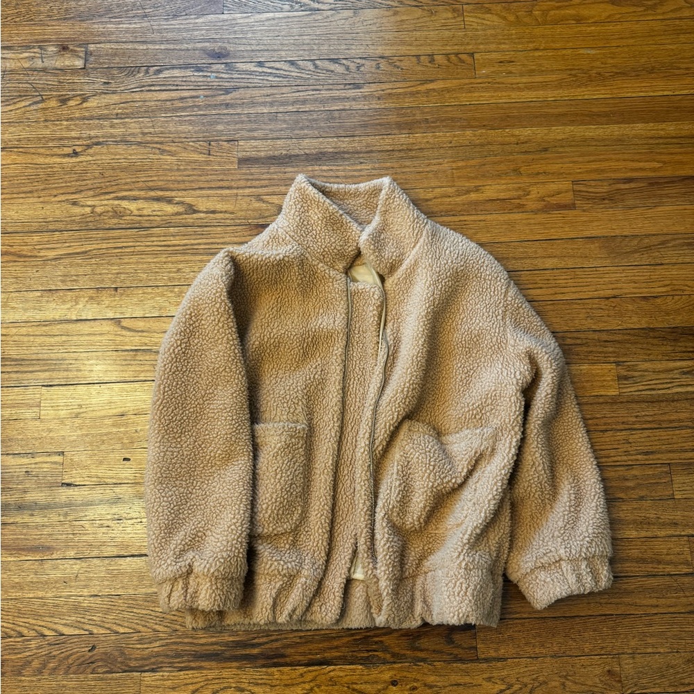 Cozy Tan Sherpa Jacket